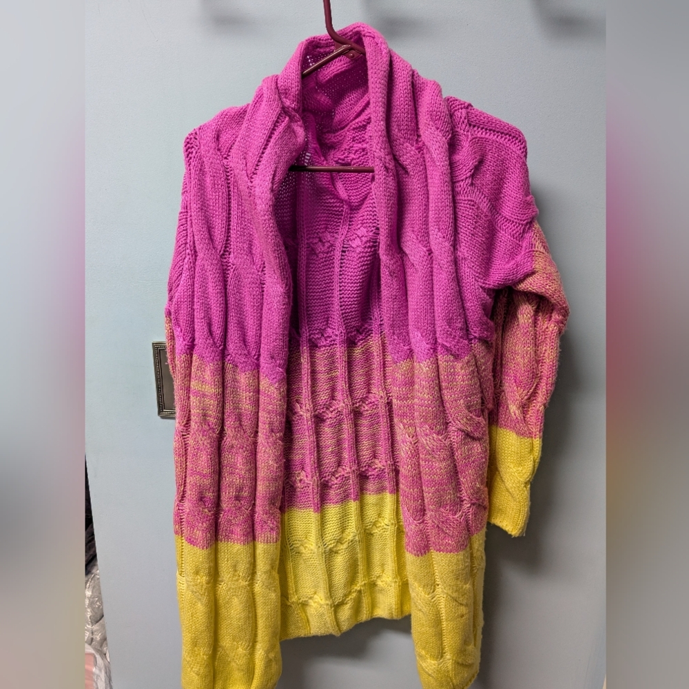 Vibrant Knit Cardigan Sweater